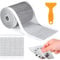 Abfluss Haarfänger Einweg GUICHENO Duschabfluss Mesh Aufkleber 100mm x10m Bodenablauffilter, PVC-Gaze Abflusssieb, Dusche Mesh Abflusssieb mit Plastikspatel für Duschrinne Bad, Küchen