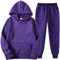 EZJOBLA Kleidung Damen Zweiteiler Damen Damen Anzug Lounge Set Damen Jogginghosen Damen Jogginganzüge Hausanzug Damen Hausanzug Damen Jogginganzug Jogginganzug Mädchen Damen Set Lila L