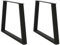 vidaXL Pieds de Table à Manger Forme de V 2 pcs Noir 100x(72-73,3) cm, Pied de Table, Pied Noir de Table à Manger, Pied de Table sur Pied