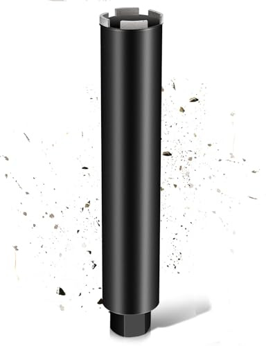 L460mm Diamantbohrkrone | 1 ¼ UNC Aufnahme | ⌀25mm mit Turbo für Kernbohrgeräte | 2200U/min Kernbohrkrone Kernbohrer Nassbohrkrone Trockenbohrkrone für Beton Mauerwerk Stein Granit Stahlbeton