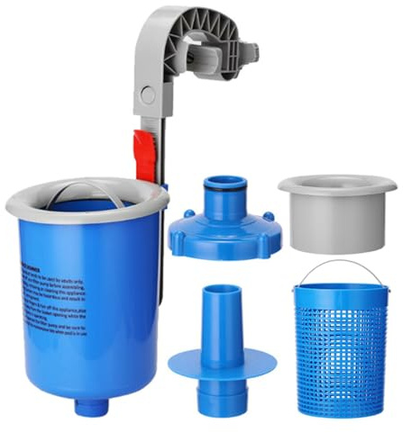 Qfdiwr Skimmer De Piscine Automatique Murale 45x20cm Kit D'écumoire De Piscine Au Sol Nettoyage sans Effort des Débris pour Piscines Tubulaires, Gonflables Accessoire De Jardin Extérieur