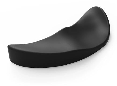 Handballenauflage Ergonomisches Mauspad for die linke/rechte Hand, Handgelenkspad, rutschfestes Silikongel, stromlinienförmige Handballenauflage, Stützmatte for Büro, Gaming-PC, Schwarz(Black right)