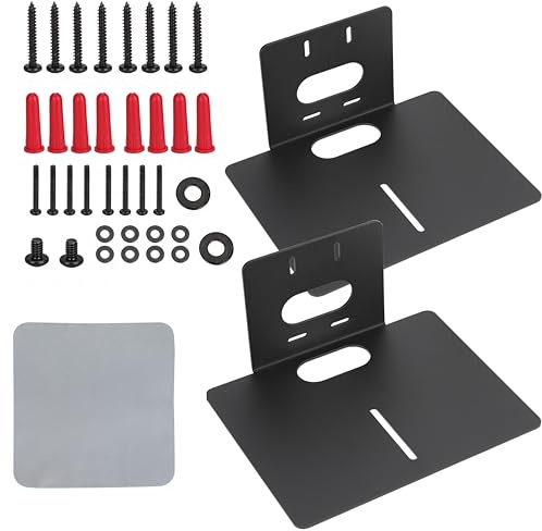 IRSTBL – PTZ Camera Wall Mount Bracket Black – Heavy-Duty Steel Centre-Mount Support, Powder-Coated Finish, 25×20.5×13 cm, Includes Hardware & Cloth (Black, 2-Pack)