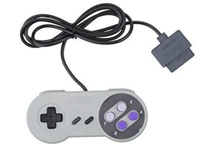 Manette SNES pour Super Nintendo – Version US – Contrôleur Rétro avec Câble 1,80 m – Compatible Toutes Consoles SNES – Straße Game