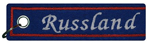 FanShirts4u Schlüsselanhänger aus Filz - Russland - WM EM - Nation (Russland/blau)
