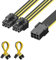 J&D 2er Pack 6 Pin Weiblich auf Dual 6 Pin Männlich PCI Express (PCIe) Grafikkarte PCI Express Splitter Kabel - 20cm