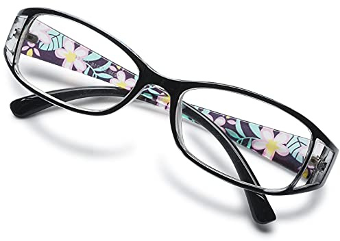 KOOSUFA Lesebrillen Damen Lesehilfe Sehhilfe Augenoptik Blumen Qualität Vollrandbrille 1.0 1.25 1.5 1.75 2.0 2.25 2.5 2.75 3.0 3.5 4.0 4.5 5.0 5.5 6.0