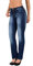 ESRA Damen Jeans Hose Damen Jeanshose gerader Schnitt Straight-Fit Jeans Damen High Waist bis Übergröße Große Größen G600