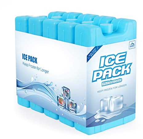 Anstore Freezer Blocks Ice Packs 350mlx5 for Lunch Box | Long Lasting Reusable Ice Blocks For Cool Bags Lunch Boxes Coolers – Your Travel Camping Picnic Companion