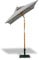 Jati Umbra 1.5m Small Tilting Garden Parasol with Cover (Grey) - Square | Single-Pulley | 2-Part Pole
