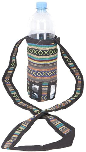 Wasserflaschen Tasche, Flaschenhalter Ethno, handgefertigt, Modell 12