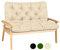 Ommda Bankauflage Gepolstert Auflage mit Rückenteil für Bank,Wasserbeständigkeit Gartenpolster Polsterauflage Antirutsch Gartenbank Bankauflage Dreisitzer Sitzkissen Beige,150x100x10cm