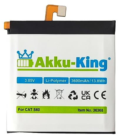 Akku-King Akku kompatibel mit Caterpillar CAT APP-12F-F5757I-CGX-111 - Li-Polymer 3600mAh - für Caterpillar CAT S60