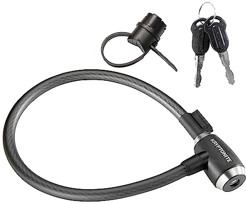 Kryptonite Unisex – Erwachsene Kryptoflex Schlösser, Schwarz, 65 cm