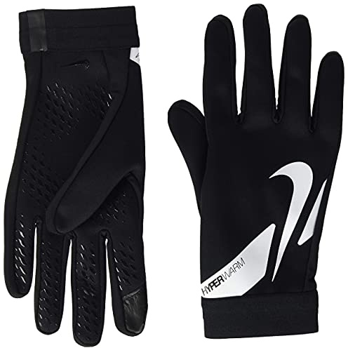 Nike, Hyperwarm Academy, Fußballhandschuhe, Schwarz/Schwarz/Weiß, L, Unisex Adult.