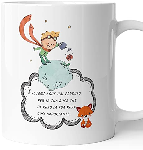 Tazza Mug - ROSA - IL PICCOLO PRINCIPE - Idee Regalo - Frasi