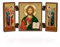 NKlaus - Jesus Christus - christliche Ikone Triptychon - Spasitel - reise Altar Holz 36177