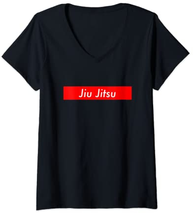 Damen Brazilian Jiu Jitsu Gi Grappling und Training T-Shirt mit V-Ausschnitt