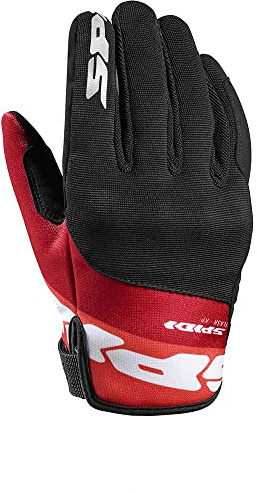 SPIDI Flash-KP Motorrad Handschuhe (Black/Red,S)