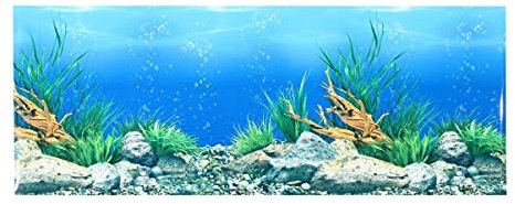 Alipis Aquarium Hintergrund Aufkleber 3D Kleber Tapete Dekorationen Bilder Aquarium Dekorative Bilder Unterwasser Hintergrund Bild Dekor