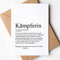 KAMEWI® Grußkarte KÄMPFERIN Definition | Klappkarte mit Briefumschlag aus Kraftpapier | Mutmacher Geschenk Aufmuntern Krebs Krebskämpfer Sternenmama Lieblingsmensch Beste Freundin Herzensmensch