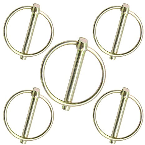 CEEYSEE 5 Stück Splint mit Steckern Verbindungsstifte Ø6 x 45 mm Drehgelenk Sicherheitsstift für Auto, Anhänger, Geländewagen, LKW, Rasenmäher, Traktoren (Ø6 mm x 45 mm)