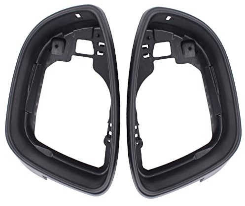 Doo Engy Spiegelrahmen Außenspiegel Rahmen Rückspiegel Blende Seitenspiegel Kappe Halter Halterung Verkleidung Blendring schwarz links und rechts für CC 358 für Passat B7