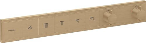 hansgrohe Unterputz Thermostat Dusche RainSelect, Duscharmatur für 5 Verbraucher, Brushed Bronze