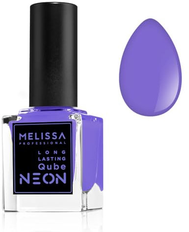 Melissa Smalto Unghie Lunga Durata Long Lasting Qube 10 Ml special Edition Effetto Neon Disco Lights, (Viola)
