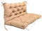 LUXUCURE Outdoor Swing Cushions with Backrest, 2 or 3 Person Seat Bench Replacement Waterproof Cushion for Outdoor Patio Porch Garden Furniture Swing Chair,Beige,59x39.4in