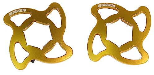 Coppia di ghiere di regolazione precarico Accossato oro con esagono interno da 14 mm per kawasaki Zx-6 R dal 2003 al 2004 (CC 636)