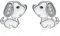 Hund Ohrstecker Mädchen 925 Sterling Silber Hund Ohrringe Zirkonia Tier Ohrringe Hypoallergene Ohrstecker Schmuck für Damen Mädchen