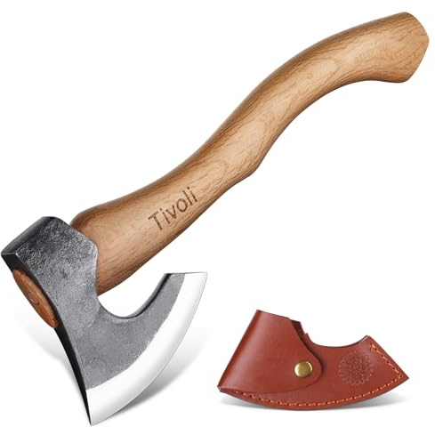 Tivoli 15 Inch Camping Axes and Hatchets, Bushcraft Axe with Sheath