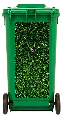 2X Sheets Leaves Wheelie Bin Sticker Trash bin Sticker Self Adhesive Outdoor Sticker Indoor Leaves Petals House Fridge BinWallStickers