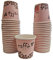 Gobelets en papier 75 ml en carton biodégradable pour boissons chaudes et froides, café, orge, thé, eau de grain de café (rose, 100)
