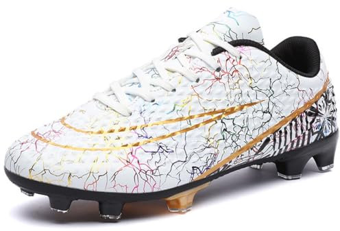 BINBINNIAO Chaussures de Football Low Top Chaussures de Football pour Jeunes Adultes Chaussures d'entraînement de Football pour Jeunes Adultes