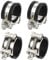 sourcing map 4Pcs T-Bolt Hose Clamp Working Range 36-39mm Rubber Cushioned Intake Intercooler Clamps Adjustable Tube Clamps for Tubes Pipes
