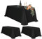 Teruntrue 2er-Set Schwarze Rechteckige Polyester-Tischdecken 229 x 335 cm, Wasserabweisend, für 6-8ft Tische, 8-12 Personen, Hochzeit, Party, Buffet, Camping, Restaurant