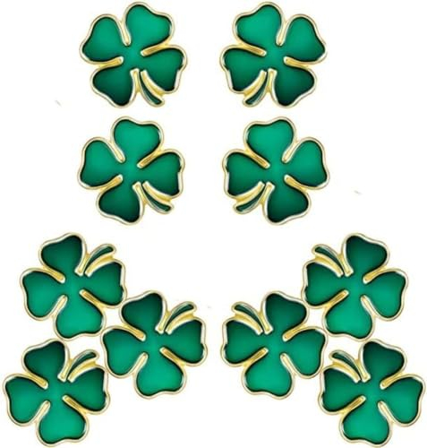 10 Stück Grünes Glücks blatt Anstecknadel irisch vier blättrig Emaille Pin Lucky Clover Irland Heritage Frauen broschen Geschenke Zubehör Parade Frauen Männer Kinder St. Patrick's Day