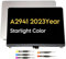 Fotisangea A2941 LCD Display Full Assembly Screen Panel 2023 Year (EMC 8301) for MacBook Air Retina 15.3 M2 LCD Silver Space Grey/Starlight/Midnight (Starlight)