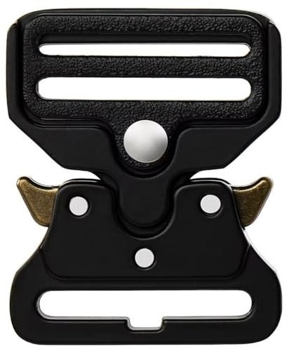 Metall Schnalle für Hundehalsband | 3 cm Breite | Metallschnalle | für Nylongürtel | Schließe | Militärgürtel | Herrengürtel Militär Bundeswehr | für Gürtel 30 mm (Schwarz Silber Kupfer)