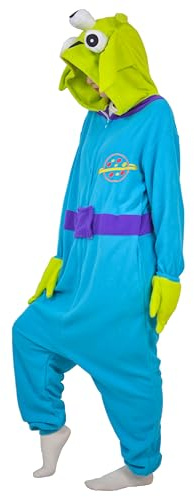 LorranTree Onesie Costume d'Alien Costume Femme Homme Adulte Relaxo Pyjama Animal Extraterrestre Noël Halloween Pyjama