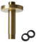10.2 cm Duscharm mit Flansch, Deckenmontage Duschkopf Verlängerungsarm, 1/2 NPT gerader Arm für Regenduschkopf, Edelstahl Duschkopf Verlängerung Ersatzrohrarm, Gebürstetes Gold