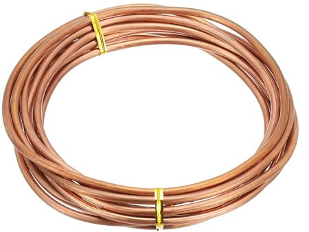 PATIKIL Filo Rame Morbido 99,9%, Calibro 7/Diametro 3,5 mm Bobina Rame Puro da 17 Piedi/5,3 m Bobina da 1 Libbra per Creazione Gioielli Perline Piante da Giardino