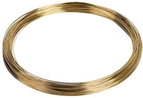 EFUTURETIME Alambre de Latón, φ 0,8mm x 50m, Alambre de Cobre para Joyería, Tejer Adornos, Decorar, Modelar y Soldar