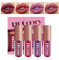 Hochglänzender Glitter Lipgloss, 4 Farben Flüssig-Lippenstift, Hochglänzender Glitter Lipgloss, Langanhaltender Schimmernder Glitzer-Lippenstift Wasserfester Antihaft