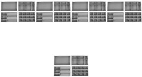 Gatuida 5 Ensembles Plateau À Bijoux Empilable À Tiroir Plaque Rocher Jewelry Organizer Presentoir Collier Accessoires Organisation De Bijoux Porte-bagues Pour Bijoux Flanelle 4 Pièces * 5