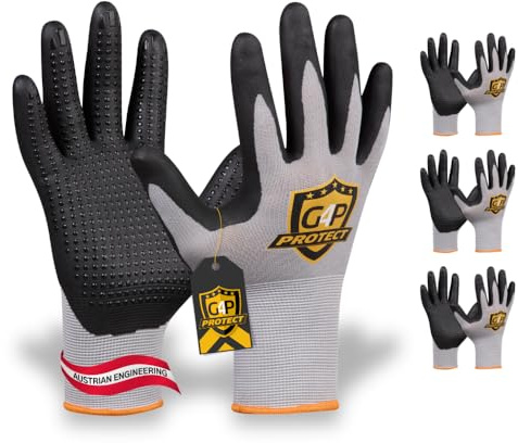 G4P Multi Flex Touch Arbeitshandschuhe, 3 Paar, Gr. 10/XL, Touchscreen | Für Werkstatt, Bau & Industrie, sicherer Halt bei jedem Griff, feines Tastgefühl, angenehme Passform, langlebig