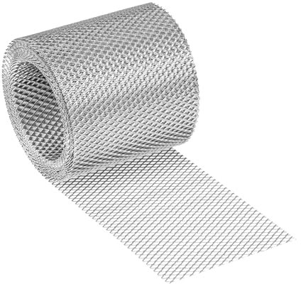 PAROTEC Traufgitter Aluminium 80 mm x 5 m – Lüftungsgitter & Insektenschutzgitter fürs Dach mit Lüftungsband 5m – Vogelschutz für Dachtraufe