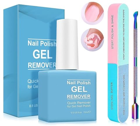 Gel Nail Polish Remover, Gel Polish Remover For Nails In 2-3 Minutes, Quick & Easy No Need for Foil